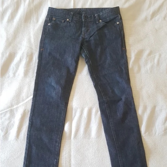 Armani Exchange AX Slim Cut Low-Rise Denim Jeans - Size 4 (Equivalent to 26) - Picture 3 of 10